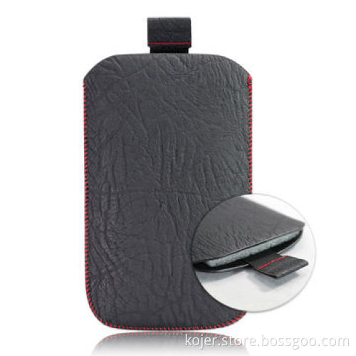 Excellent PU Leather Phone Pouch, with Fine Workmanship Side Stitch